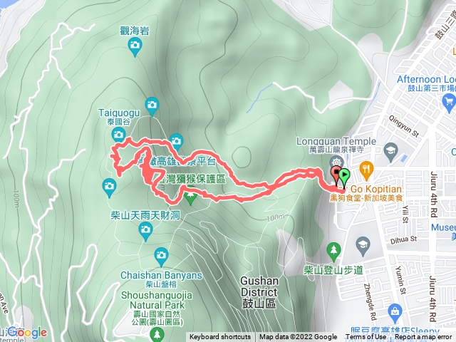 高雄北壽山秘境景點步道健走(2)-44個路點路況輔助說明