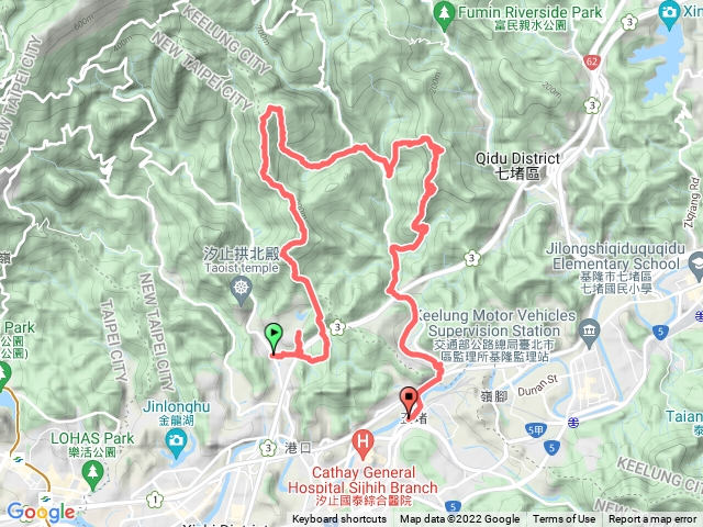 20220312鮕鮘坑山-刣狗寮山-圍貓尖山-金顏山(十四坑山)-仙洞湖山-月眉洞-五堵火車站