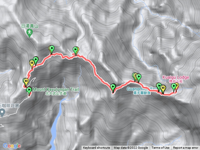 新登山口->檜谷山莊