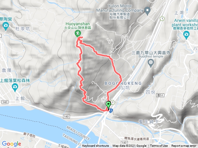 2021-12-06 火炎山O形─火炎山登山口→南火炎山→大峽谷→火炎山→火炎山南鞍O形