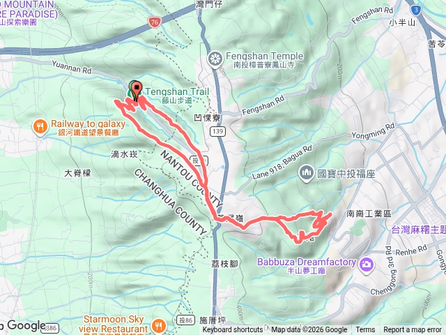 臥龍坡上草尾嶺步道，下藤山步道預覽圖
