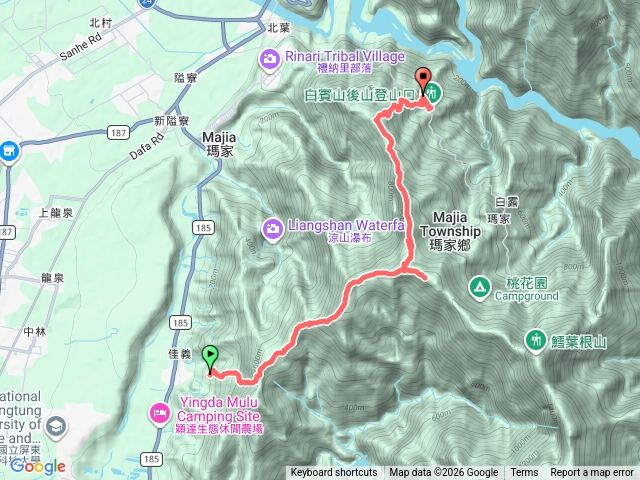 笠頂白賓山縱走預覽圖