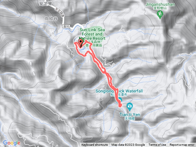 杉林溪-松瀧岩瀑布-樂山步道-穿林棧道