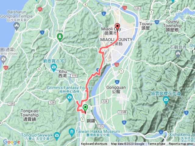 銅鑼火車站～苗栗火車站縱走