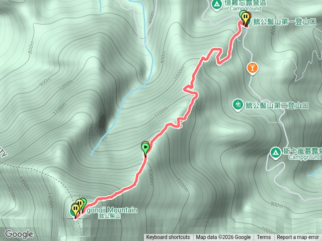 與蝦米爬鵝公髻山