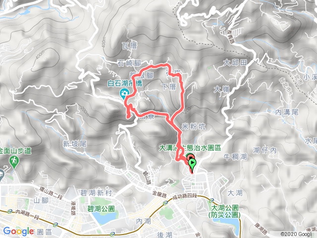 龍船岩-碧山巖-圓覺步道-內溝溪生態公園