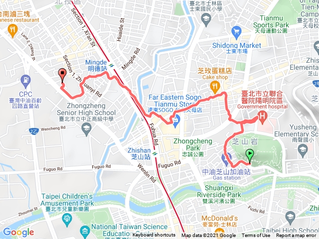 芝山岩停車