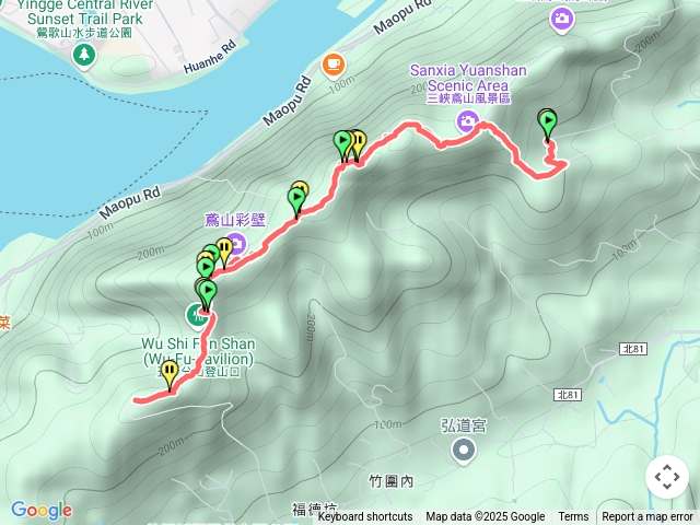 長春嶺-福德坑山-鳶山彩壁-五十分山(來回)