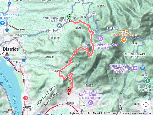 楓樹湖--面天坪--面天山--向天山--向天池山--貴子坑山