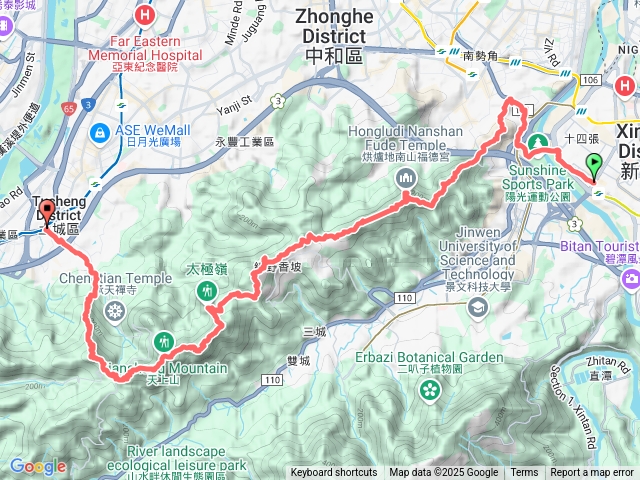 小碧潭~永寧（外挖子北山、外挖子山、光明頂、南勢角山、五尖山、天華山、文筆山、將軍嶺、太極嶺、五城山、天上山、三粒半、火焰山）預覽圖