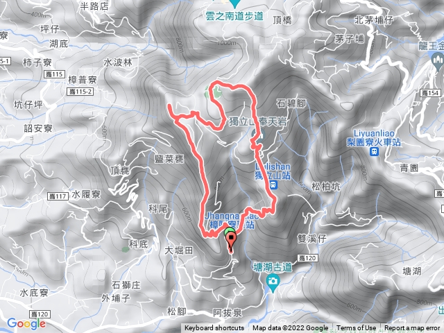 獨立山紅南坑山觀音石山阿拔泉山