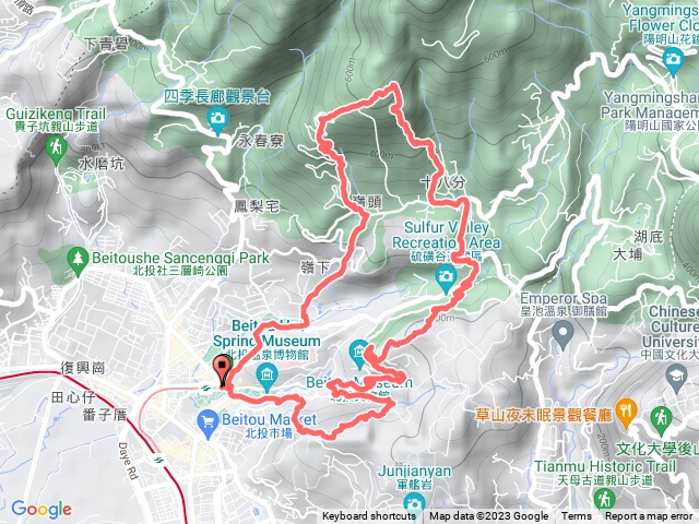 走遍陽明山尋寶任務 - 中正山 (新北投捷運站/中正山/硫磺谷/大炮岩/新北投山/熱海岩場/湯守岩/大師岩)預覽圖