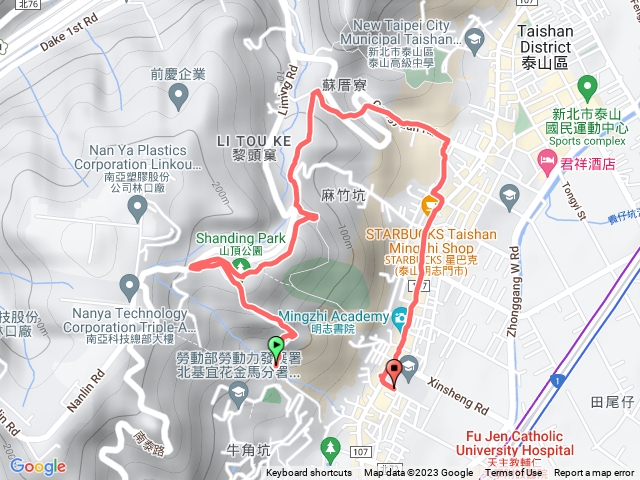 泰山山頂公園 瓊仔湖福德宮