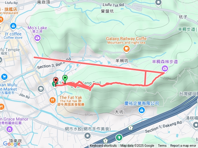 羊稠步道沒到頂