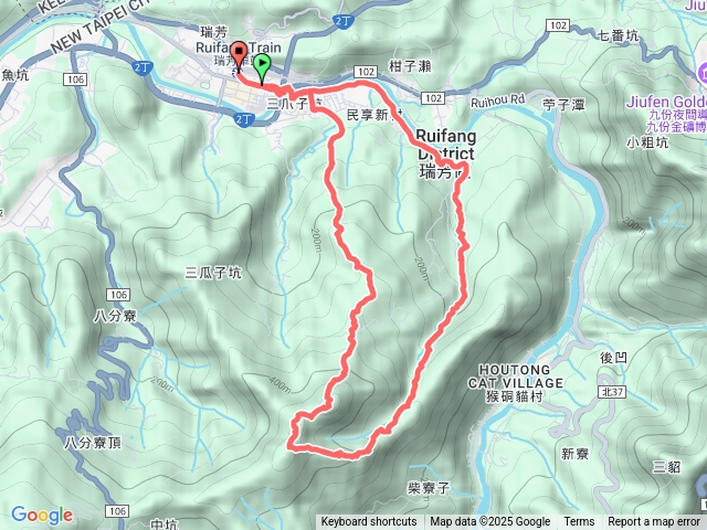 瑞芳至蛇子崙山O型