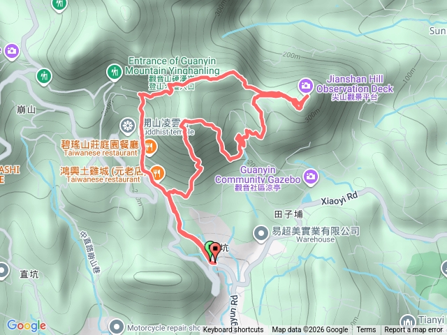 鷹仔尖摩天嶺占山路線預覽圖