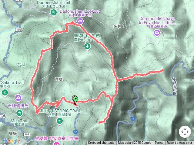 頂湖六連峰O型走-天褔山芙蓉山凸龜山大凍山霹靂山樂野山