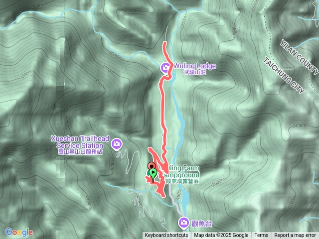 桃山瀑布-武陵農場營地（來回）預覽圖
