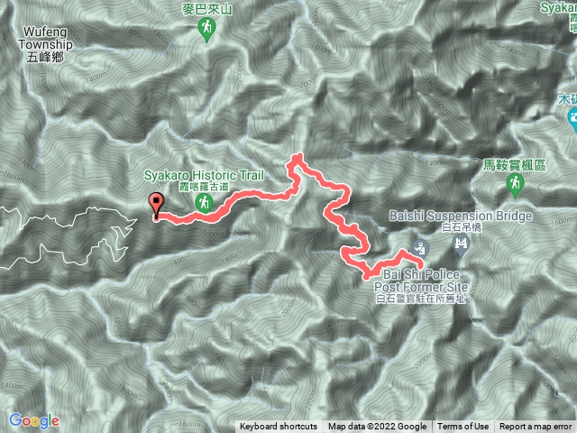 石鹿登山口-白石駐在所折返