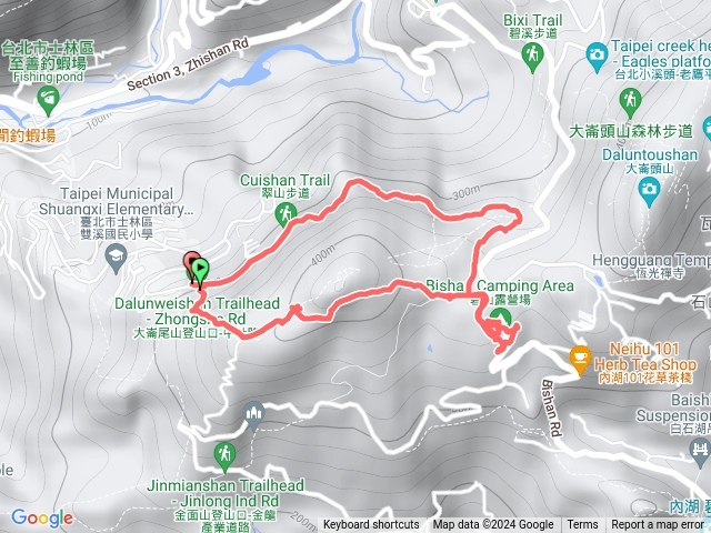 中社步道+碧山露營場+長壽坡+翠山步道