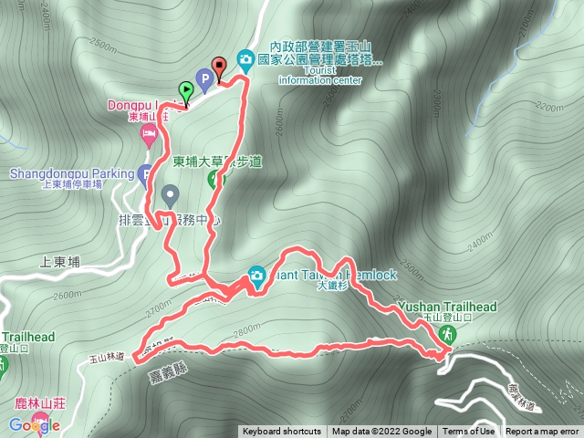 塔塔加遊客中心～麟趾山O型