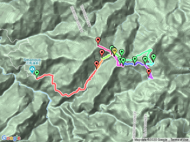 司馬庫斯古道 雪白山 鴛鴦湖 東.西丘斯山