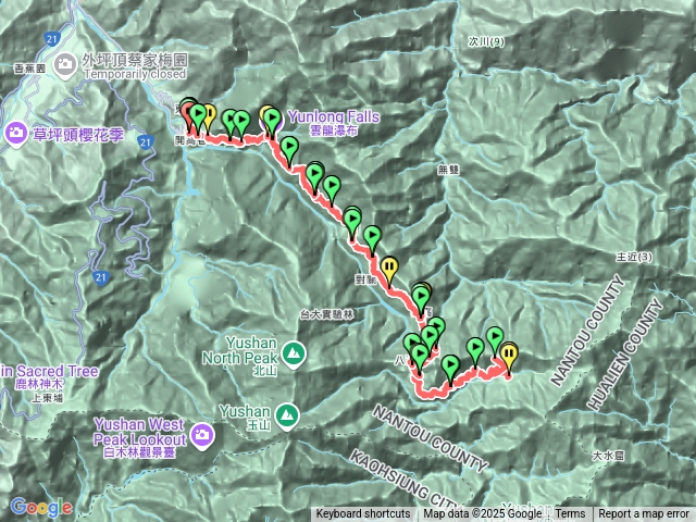 觀高山屋，中央金礦山屋，八通關大草原
