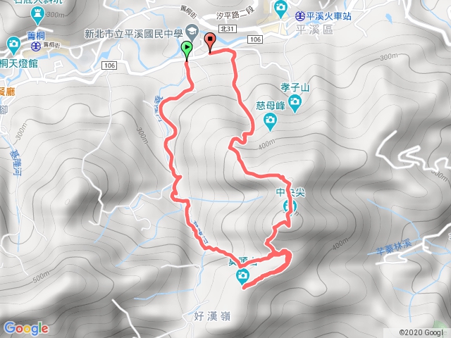 東勢格越嶺臭頭山～中央尖下平溪國中