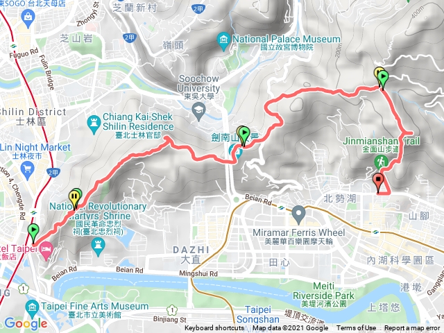 劍潭山➡️老地方停機平➡️文間山➡️金面山