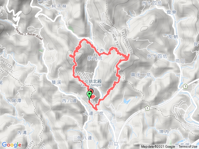 拱北殿>刣狗寮山>圍貓尖>叭連港大尖（北港山）>三秀山O形4連峰