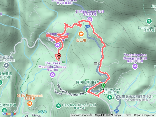 陽明山總站，紫明溪步道，陽明書屋， 花鐘雨中行預覽圖