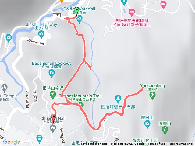 2023.04.25黃金瀑布-無言山丘-煙囪稜