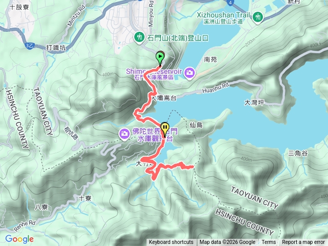 石門水庫石牛山原路折返