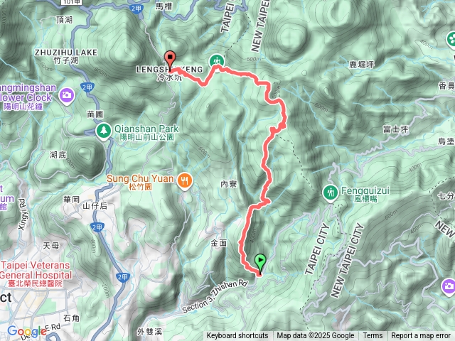 鵝尾山-坪頂古圳-荷蘭古道-北五指山-石梯嶺-擎天崗-冷水坑預覽圖