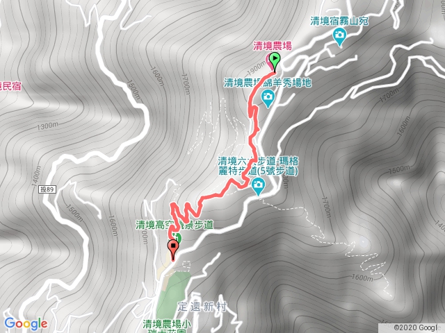 清境農場青青草原、長城步道、觀山步道