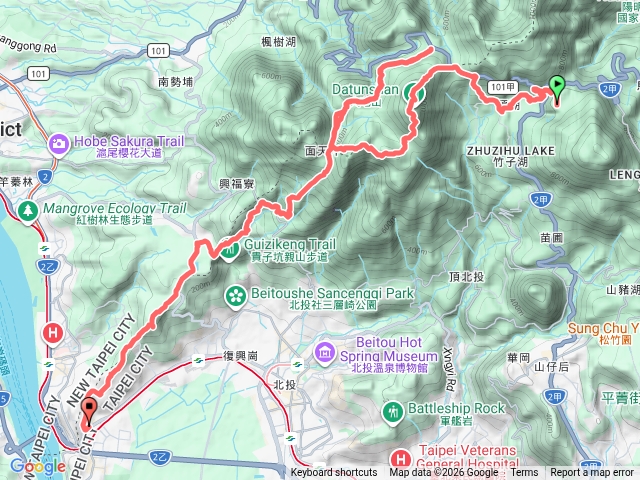 臺北大縱走第二段+第一段預覽圖