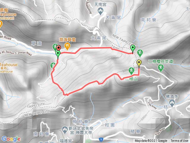 草湳登山口至南邦寮山至二格山