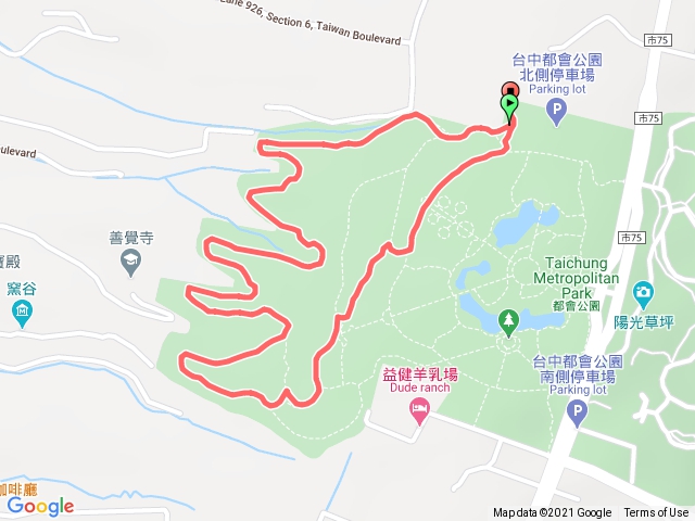 台中都會公園五環（北側停車場）