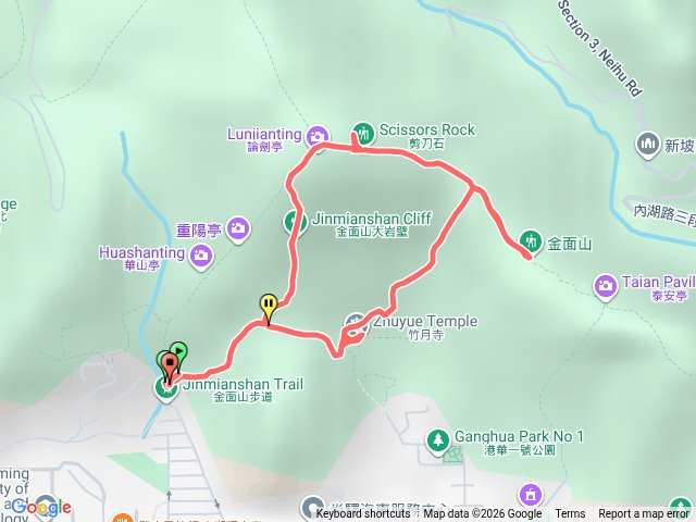 金面山中去右回