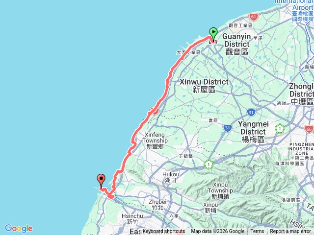 20260312 桃園新竹濱海自行車道 Ubike騎行 - 觀音白沙岬燈塔至南寮漁港