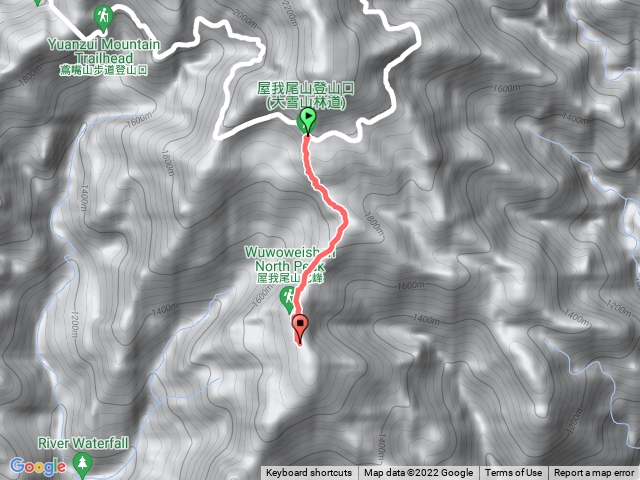 屋我尾雪山路線