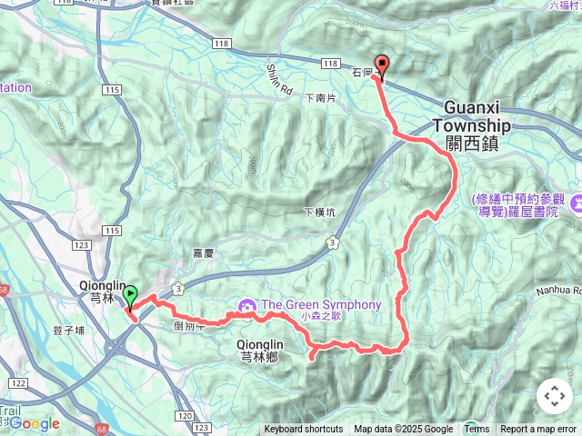 2025-06-24芎林文林閣倒別牛山中坑山觀日亭牛欄窩山芎蕉窩山坑尾山陳屋山下上石岡站