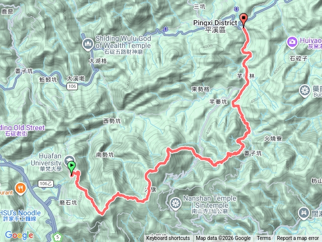 石碇大崙越嶺出番子坑農路預覽圖