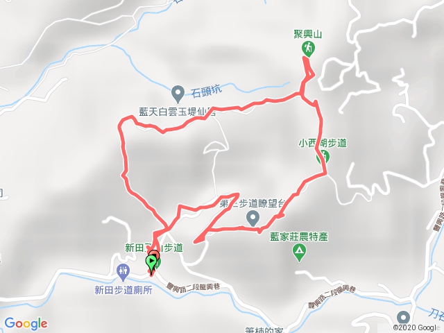 新田登山步道-聚興山(標準O型路線)