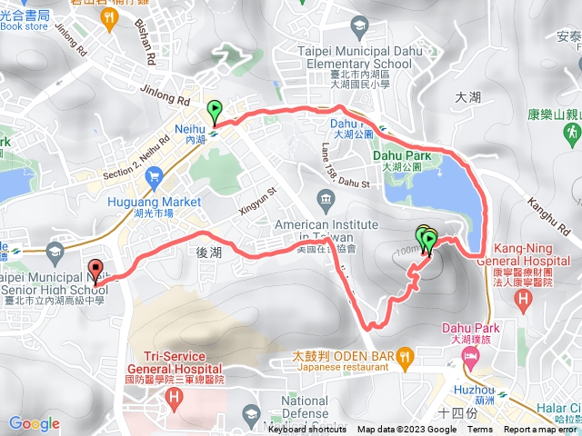 內湖站-白鷺鷥山-內湖國中