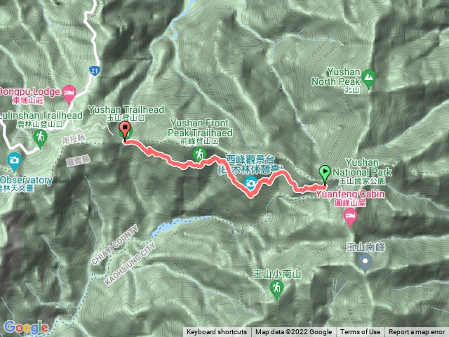 2022/02/11 排雲山莊-塔塔加登山口