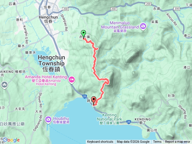 恆春大縱走
赤牛嶺鎮南宮-大山母山-南灣