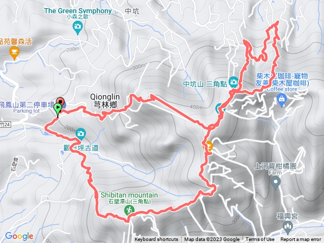 飛鳳山（8字）（石碧潭山、中坑山、大板根、飛鳳山）