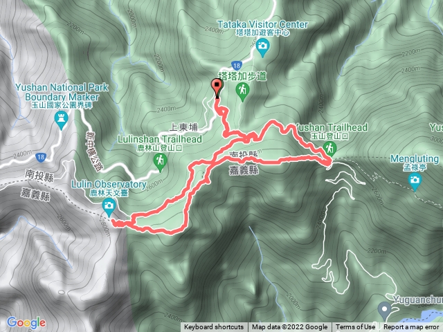 麟趾山、鹿林山、鹿林前山O型