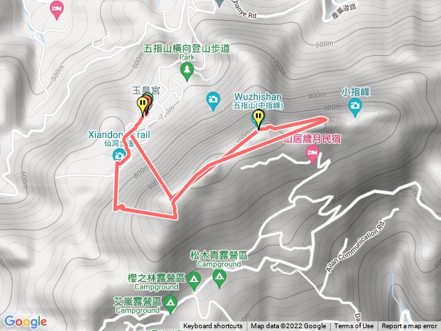 五指山竹林禪寺來回小指峰